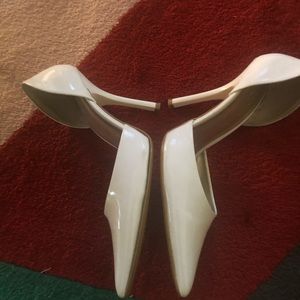 Patent White Pumps
